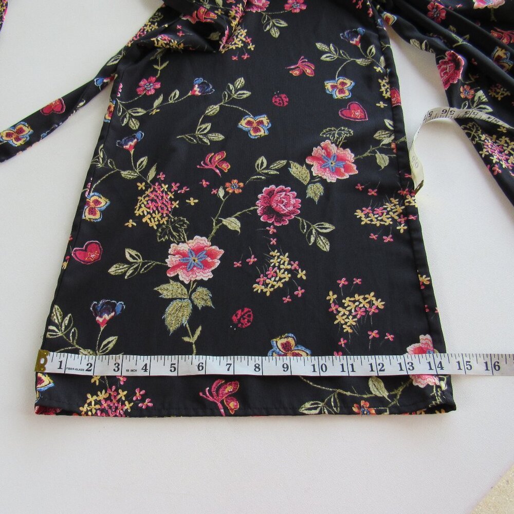 Timing Women's Wide-Leg Jumpsuit/ Romper Pants Black With Floral Print Size S - Picture 7 of 8